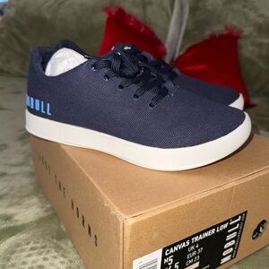 NOBULL Canvas Trainer Low Sneaker Navy Blue Training Shoe Size 6.5